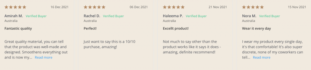 Example reviews from Cosoosoo.
